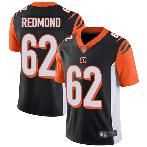 Cincinnati Bengals Limited Black Men Alex Redmond Home Jersey NFL Footballl #62 Vapor Untouchable